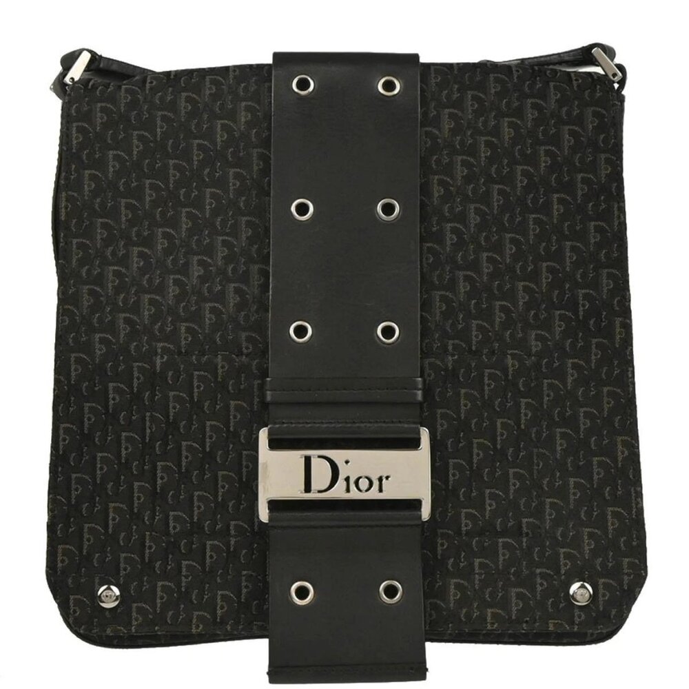 Christian Dior Black Trotter Street Chic Shoulder Bag
